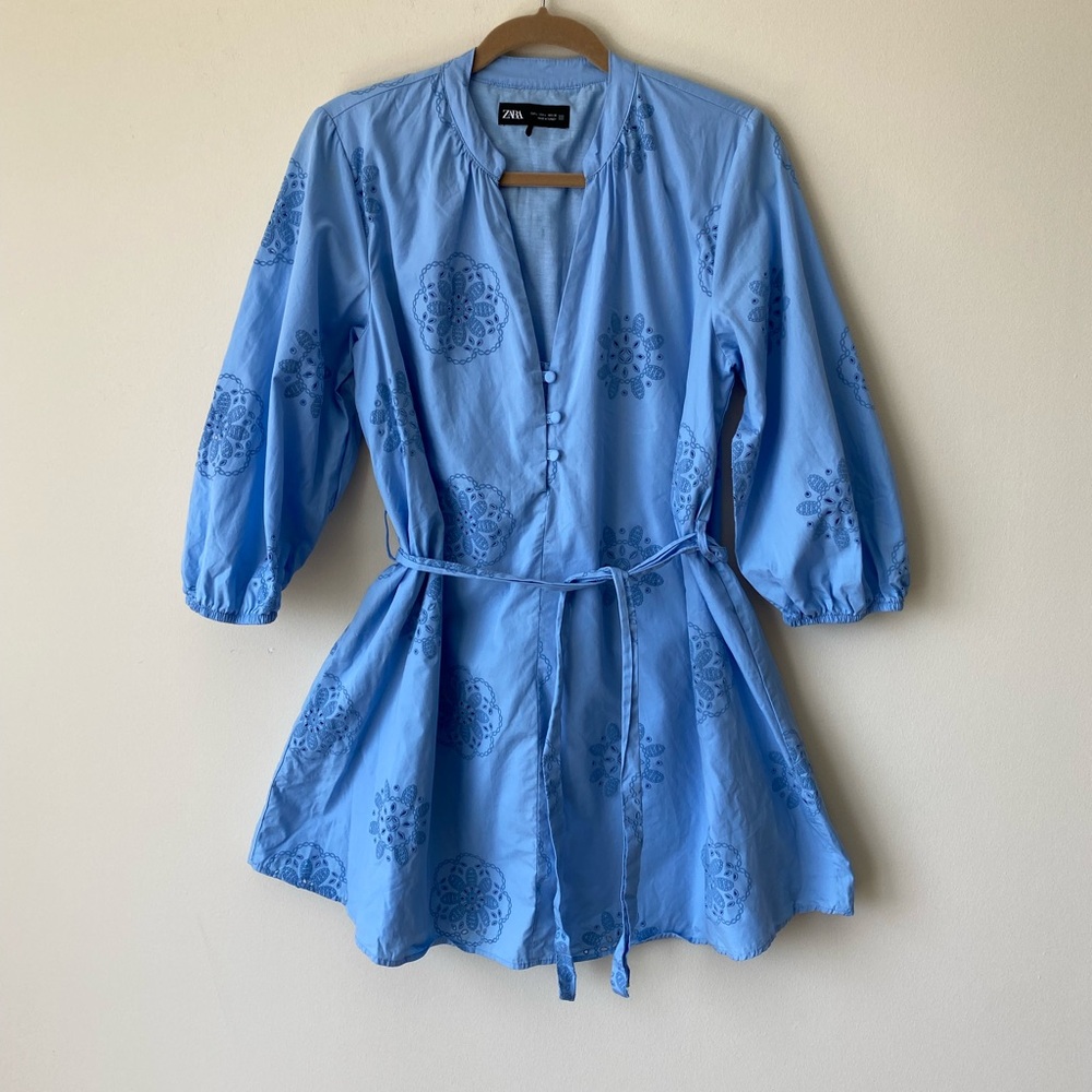 Zara Blue Floral Dress